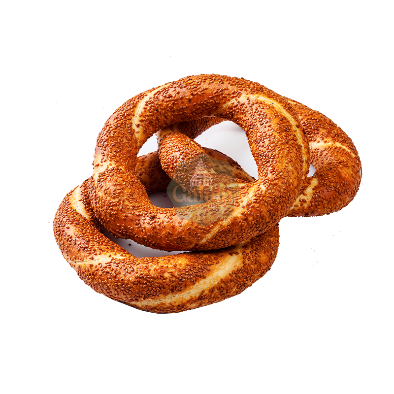 Turkish Bagel Simit is available in Dubai. It is covered with Sesame. Galata Fine Foods bakery