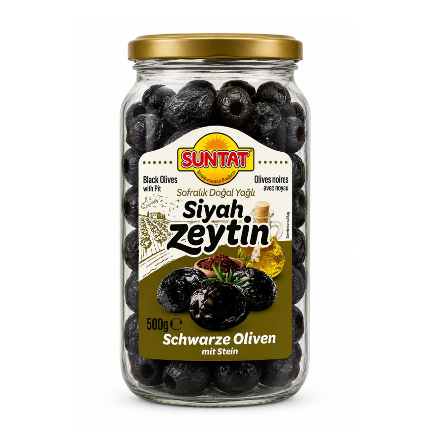 Suntat Oil-Cured Dry-Salted Olives (YAĞLI SELE ZEYTİN) 500g